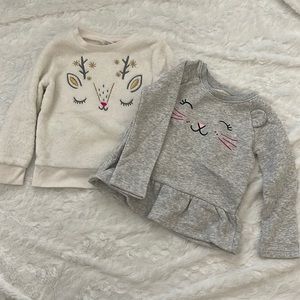 Girls Fleece Sweaters. Size 3T.
